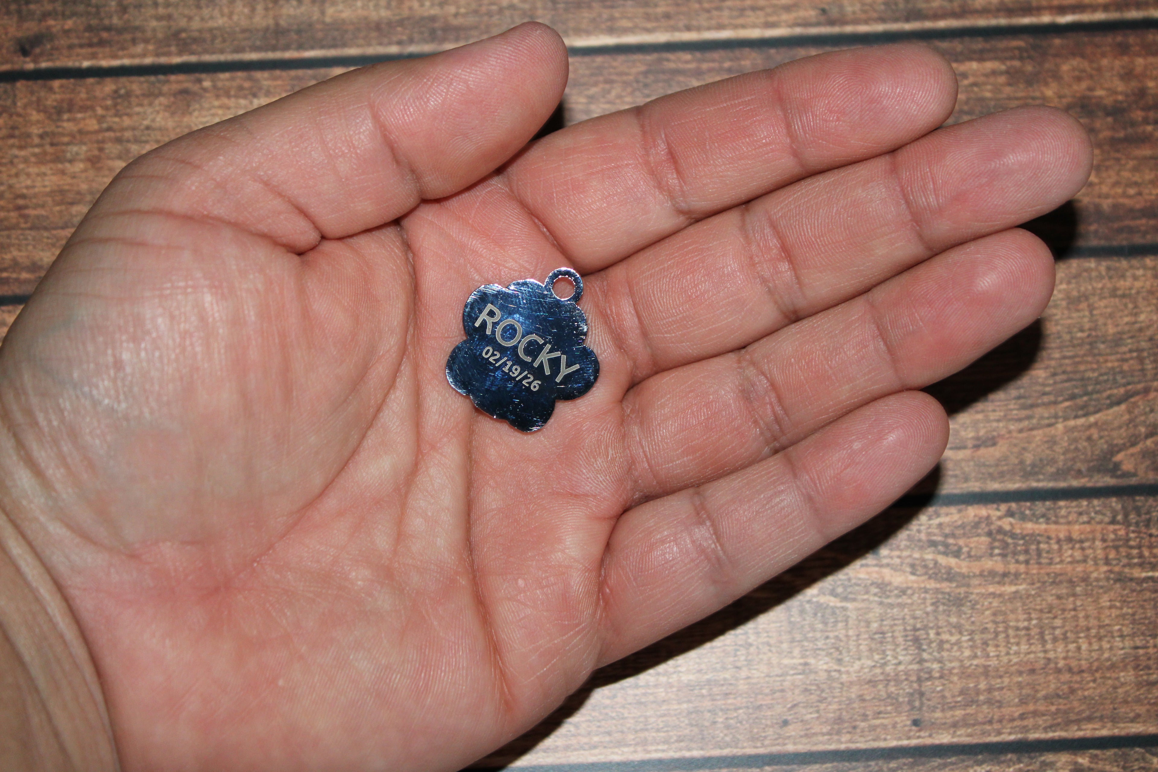 Custom Engraved Paw Print Keychain