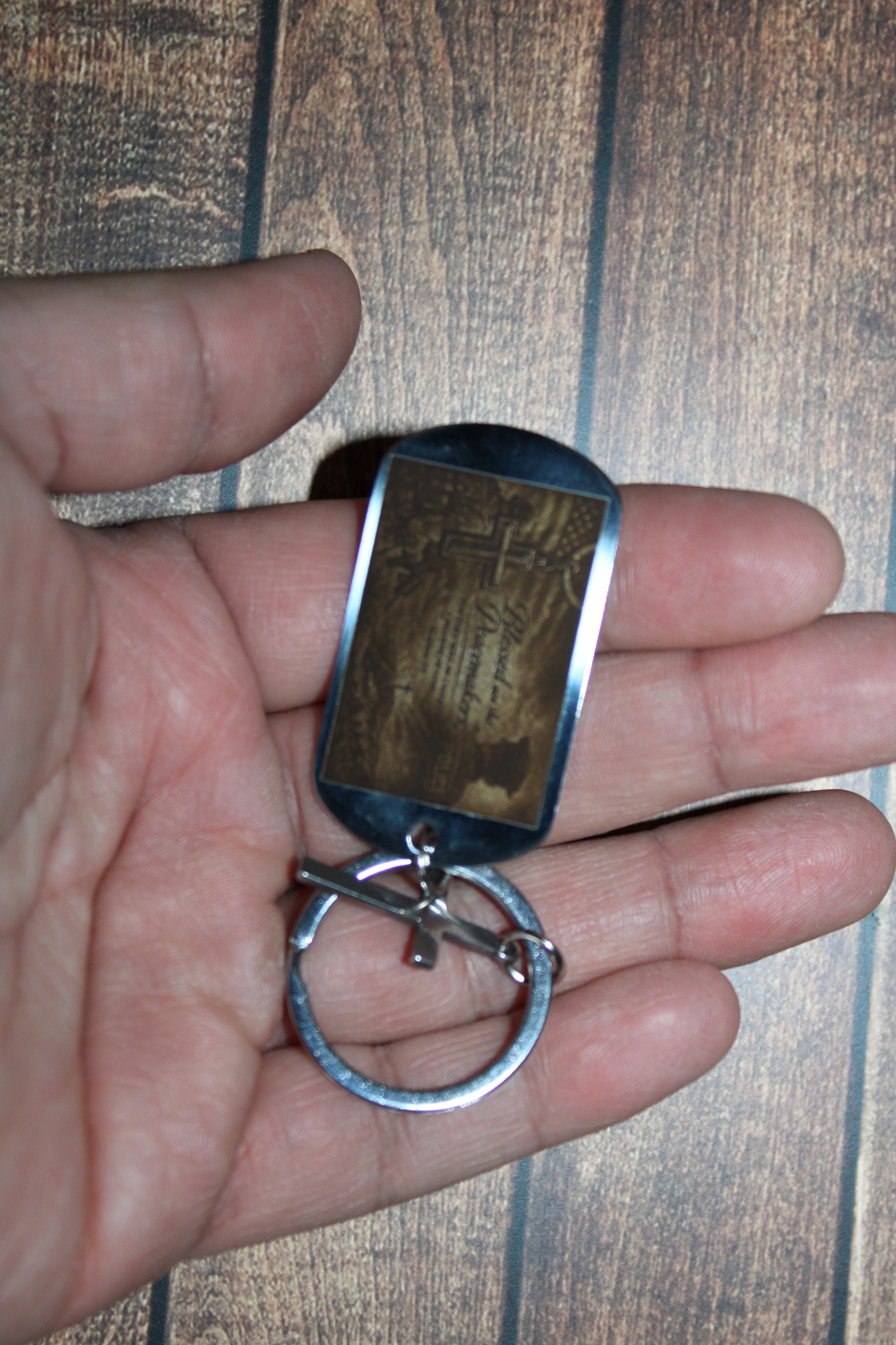 Custom Engraved Religious Keychain
