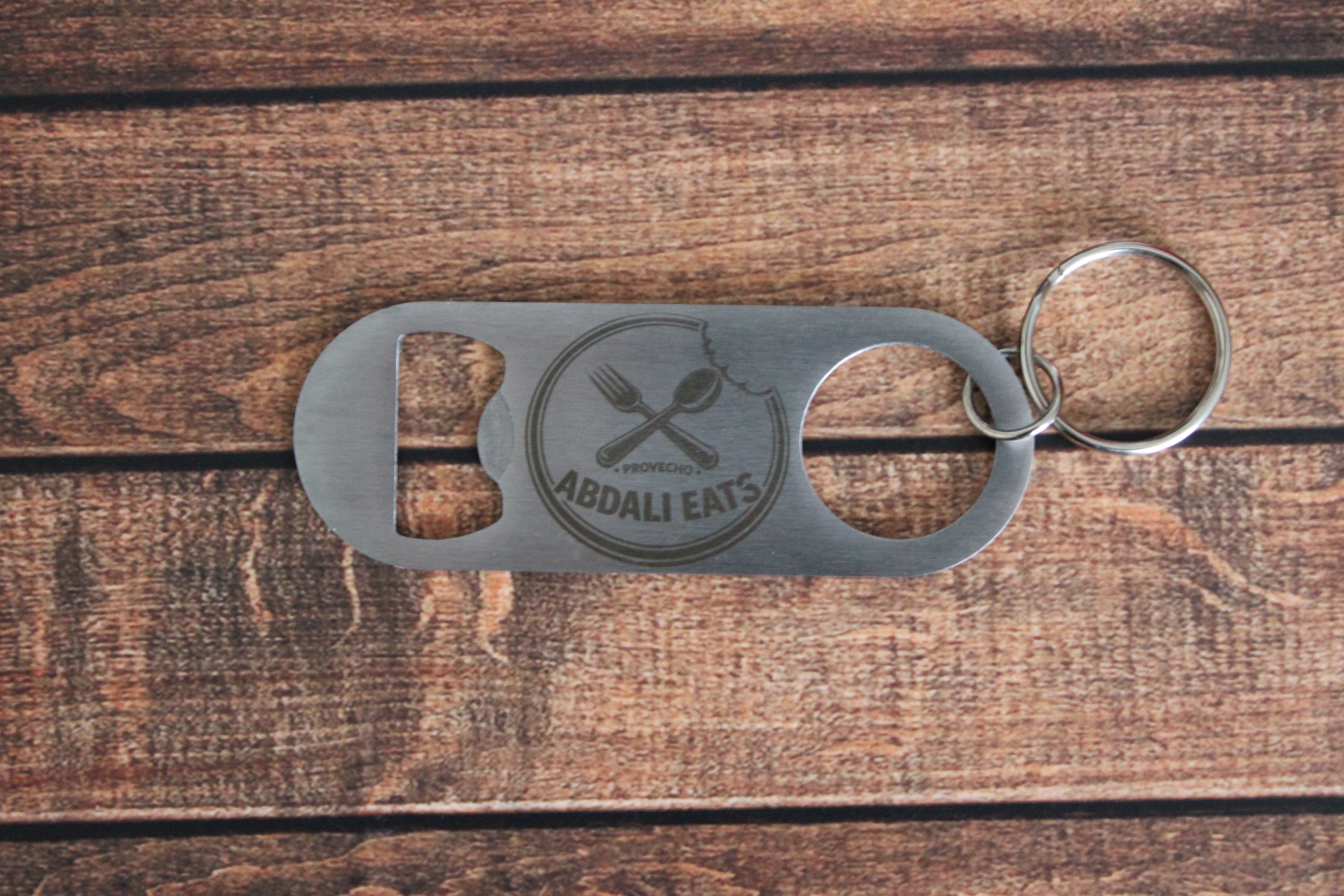 Custom Engraved Stainless Steel Bottle Opener Keychain