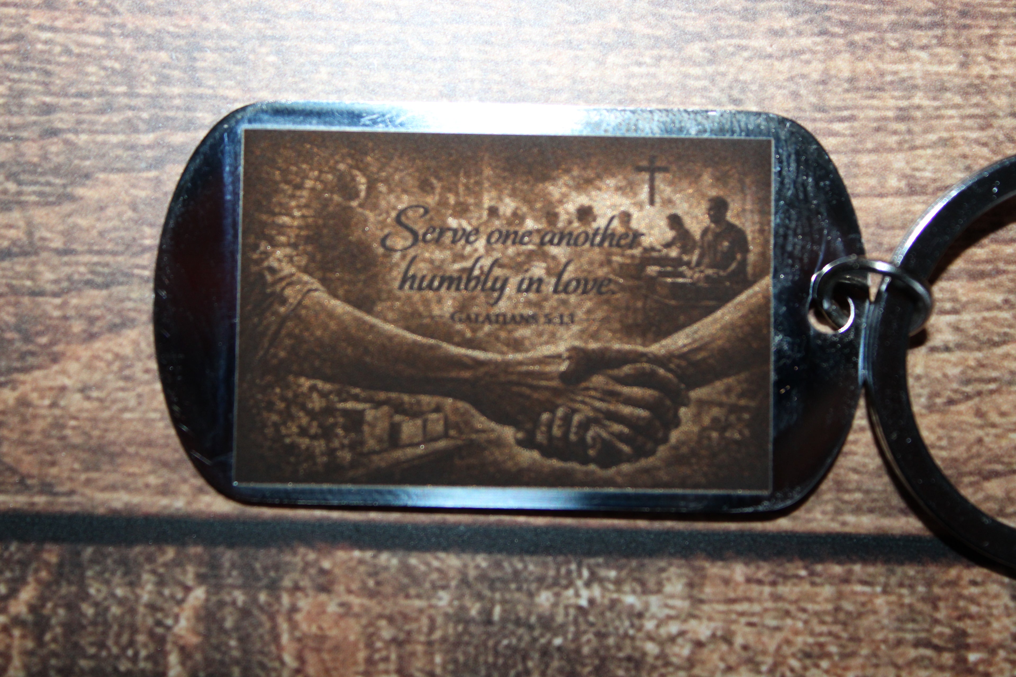 Custom Engraved Religious Keychain