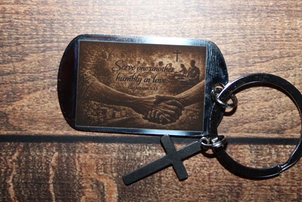 Custom Engraved Religious Keychain