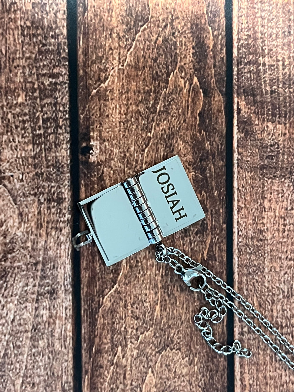Engravable Mini Booklet Necklace/Keychain