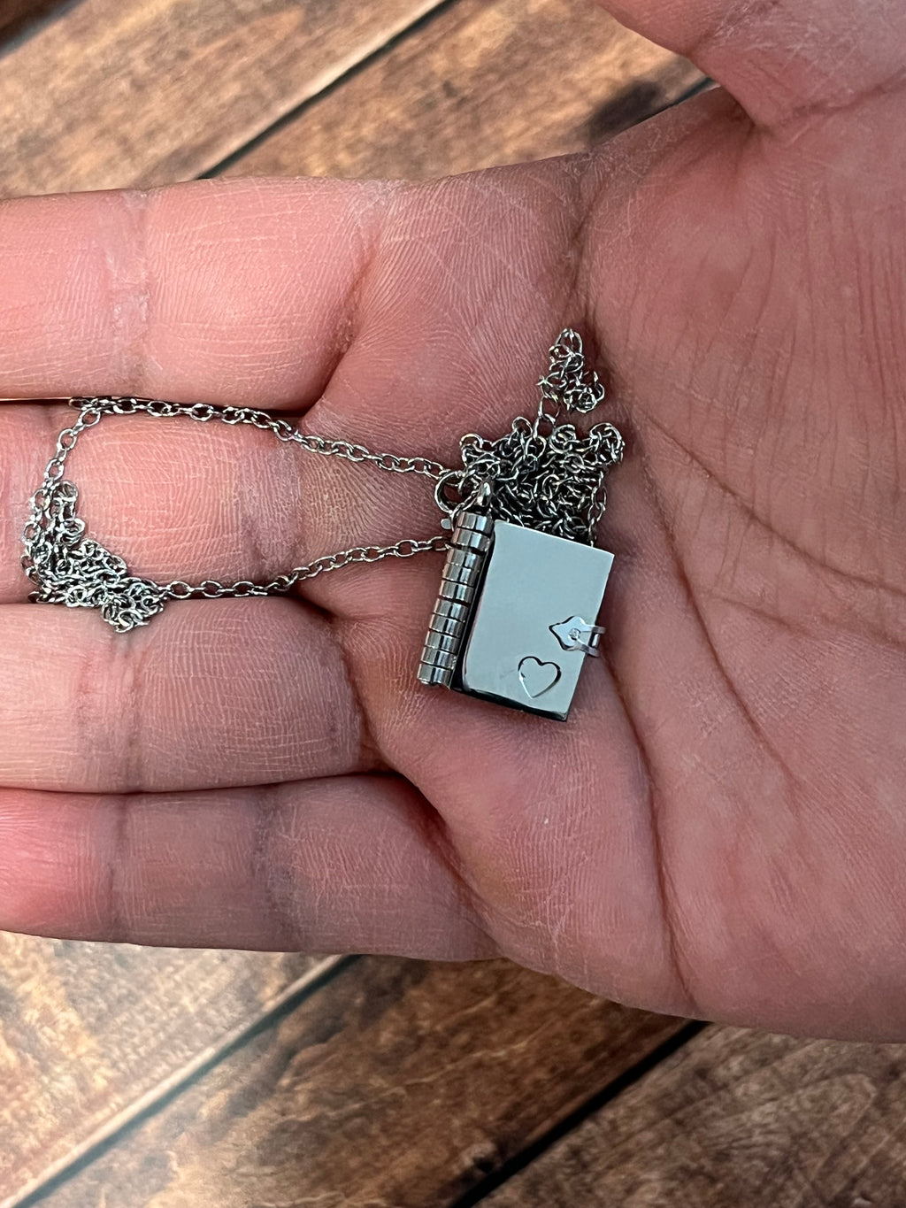 Engravable Mini Booklet Necklace/Keychain
